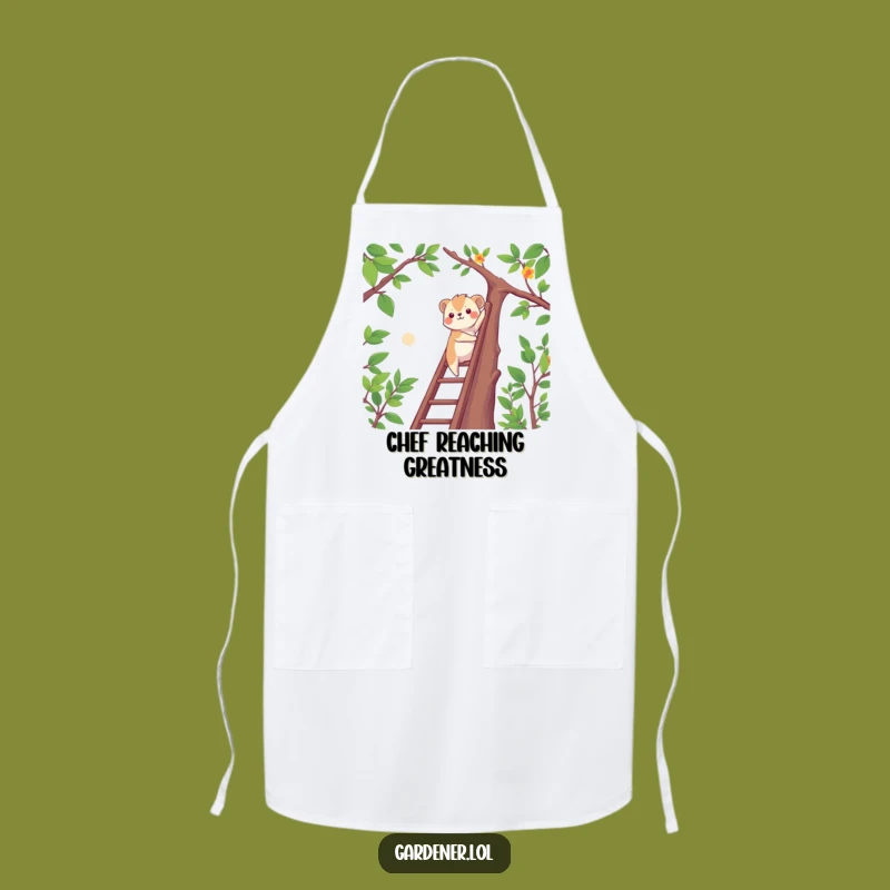 Funny Determined Animal Climbing Apron, Chef's Motivational Gear