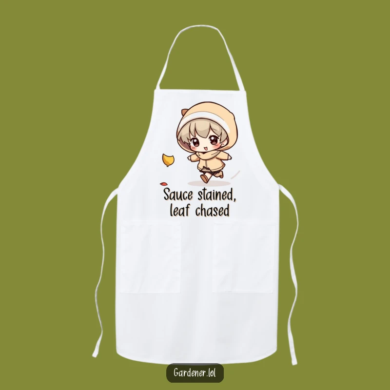 Funny Autumn Apron: Cook Up Cozy Fall Vibes with This Hilarious Leaf Chaser Gift