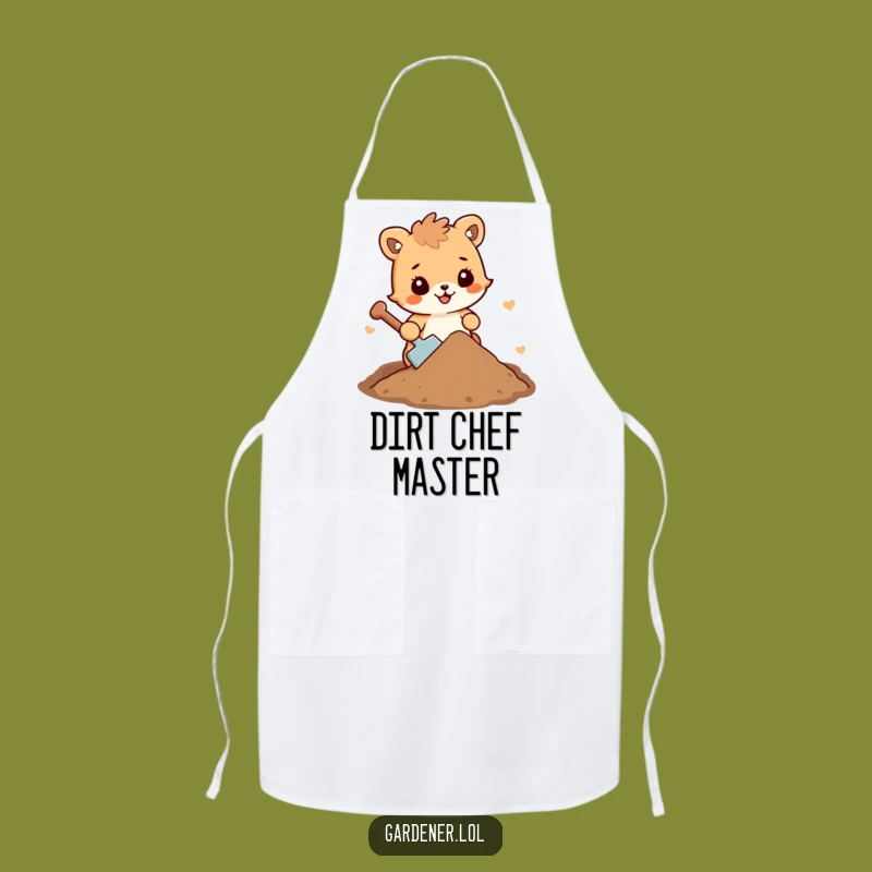 Funny Dirt Shoveling Animal Apron: Cook and Garden with Hilarious Protection