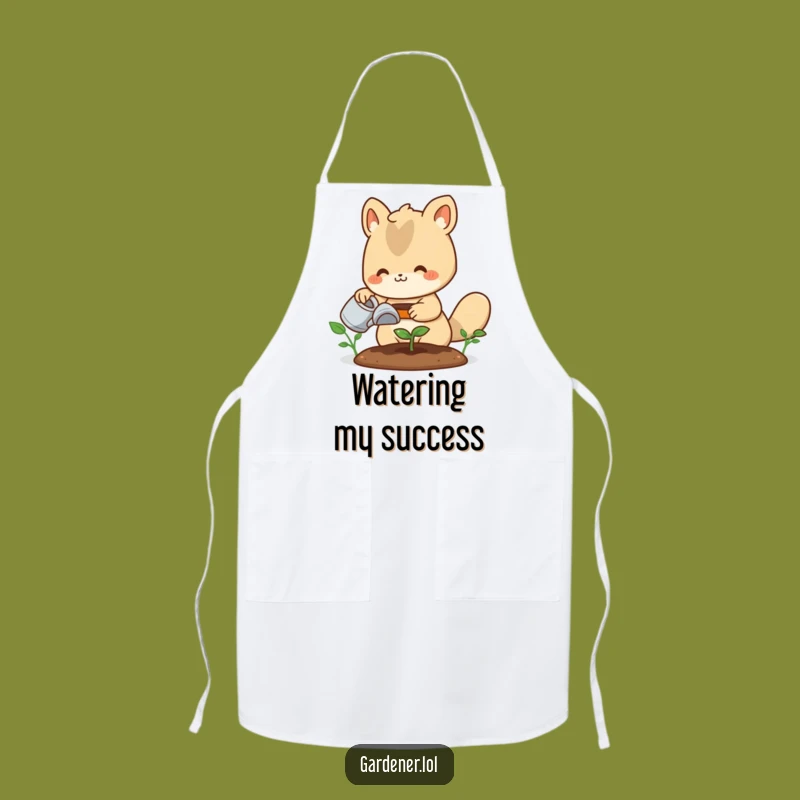 Funny Gardener Animal Apron: Cute Sprout Watering Chef Gift, Kitchen Fun