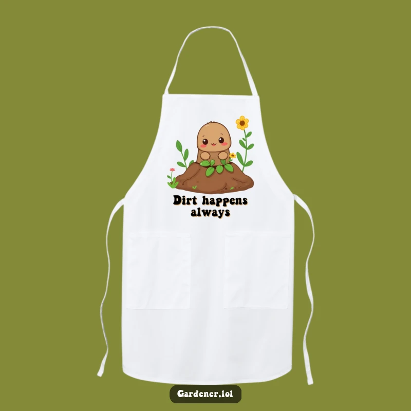 Funny Mole Gardener Apron: Cute Peeking Gear, Hilarious Garden Funny Gift