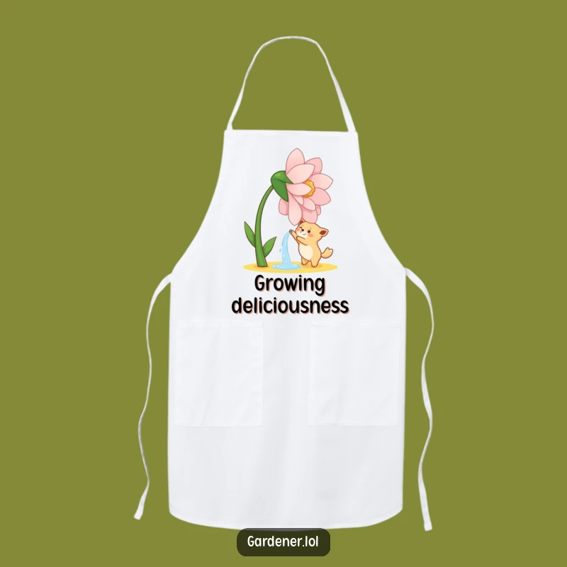 Funny Watering Animal Apron: Cook with Garden Joy and Humor