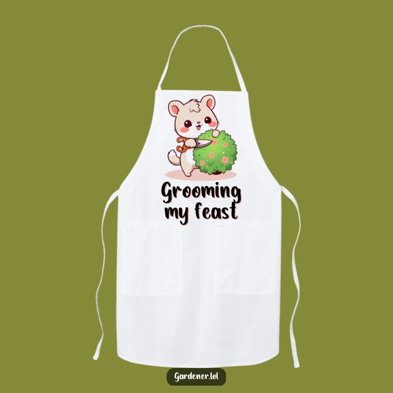 Funny Gardener's Apron: Cute Animal Shears Gift for Kitchen or Yard