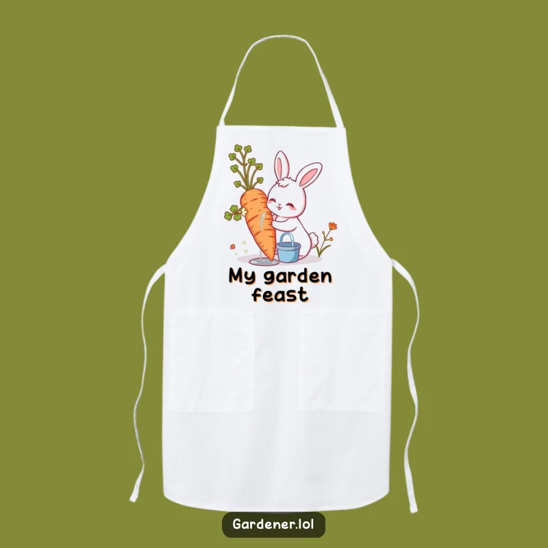Funny Cute Bunny Apron, Hilarious Chef Gear for Garden Kitchen Fun