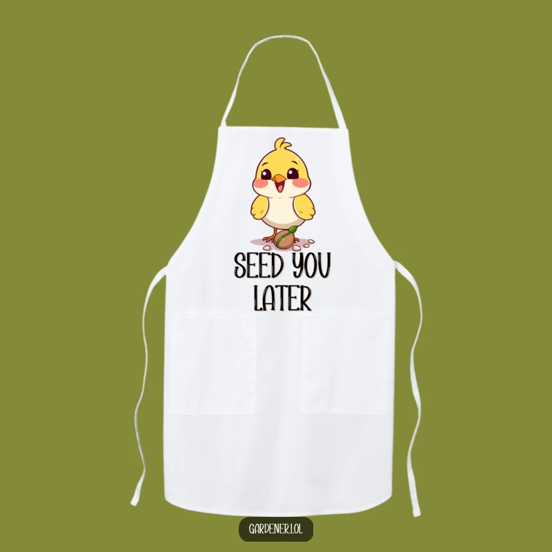 Funny Bird Planter Apron: Kitchen Gardener, Hopeful Chef Wear