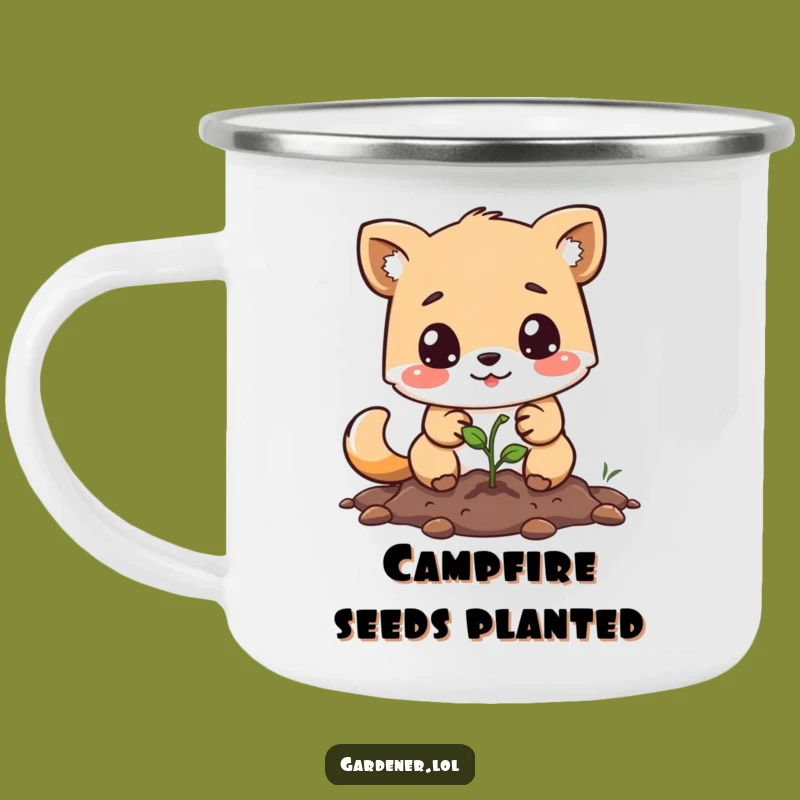 Funny Outdoor Gardener Mug: Animal Plants Seed, Rugged Funny Gift for Campers