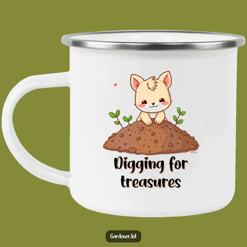 Funny Animal Digging Camping Mug: Burrow into Adventure, a Hilarious Outdoor Gift