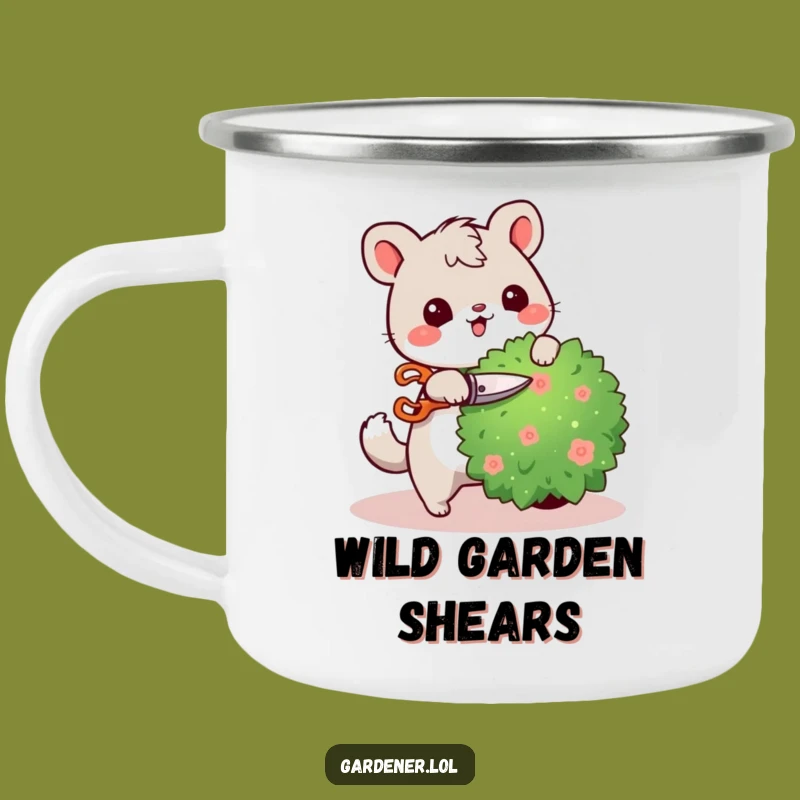 Funny Campfire Pruner Mug: Cute Animal Shears Outdoor Adventure Gift