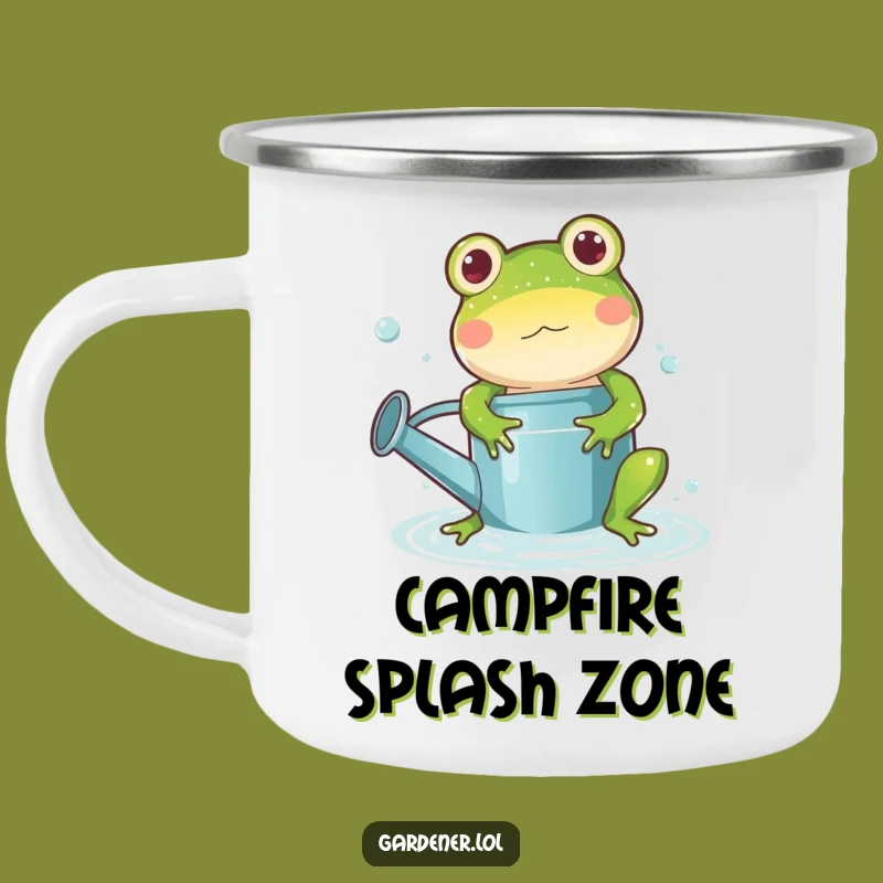 Funny Frog Watering Can Camping Mug: Adventure with a Splash