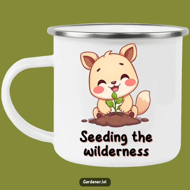 Funny Happy Animal Planting Camping Mug, Outdoor Adventure Drinkware