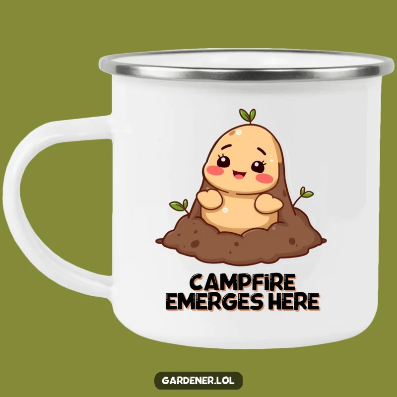 Funny Mole Soil Camping Mug: Adventure from Below