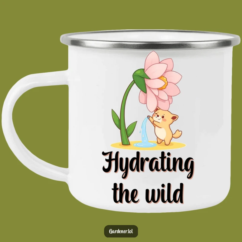 Funny Watering Animal Camping Mug: Durable & Humorous Outdoor Garden Gear