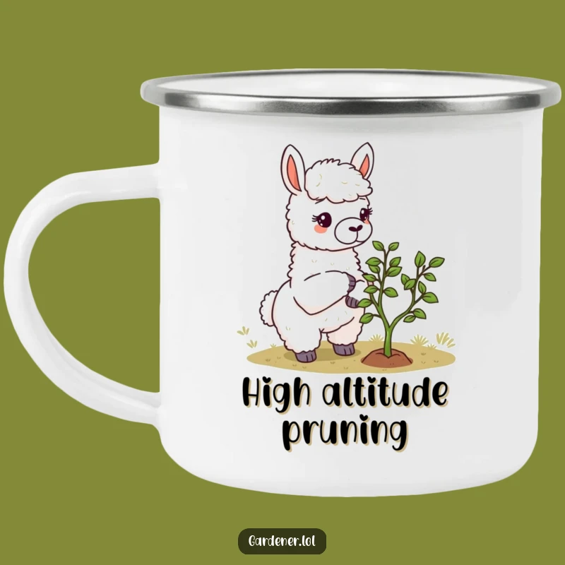 Funny Llama Gardener Camping Mug: Durable Alpaca Camp Cup, Hilarious Outdoor Gift