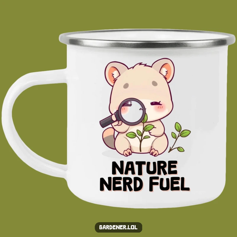 Funny Trailside Discovery Camping Mug: Cute Animal Magnifying Glass Outdoor Gift