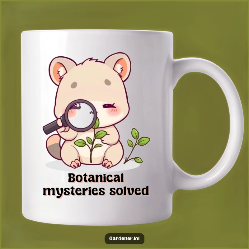 Funny Plant Explorer Mug: Cute Animal Magnifying Glass Gift for Nature Lovers