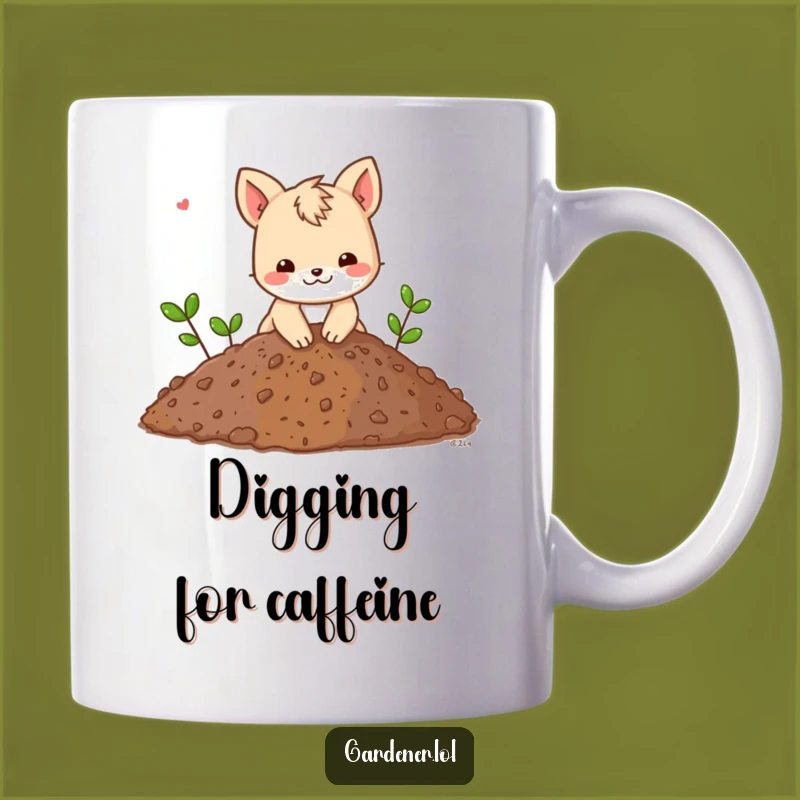 Funny Animal Digging Mug: Burrow into Fun, a Hilarious Gift for Enthusiasts