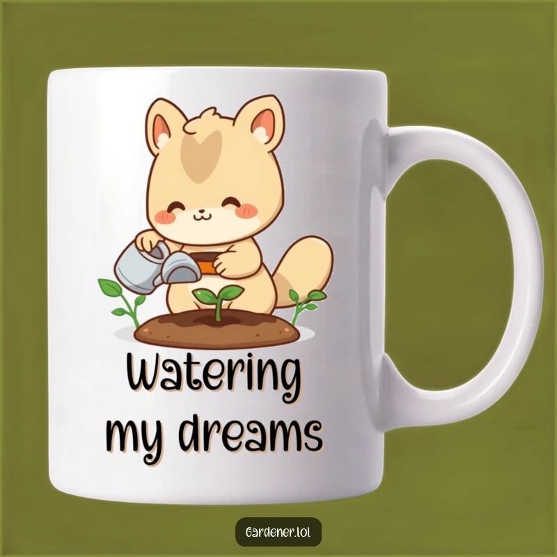Funny Gardener Animal Mug: Cute Sprout Watering Gift for Plant Lovers