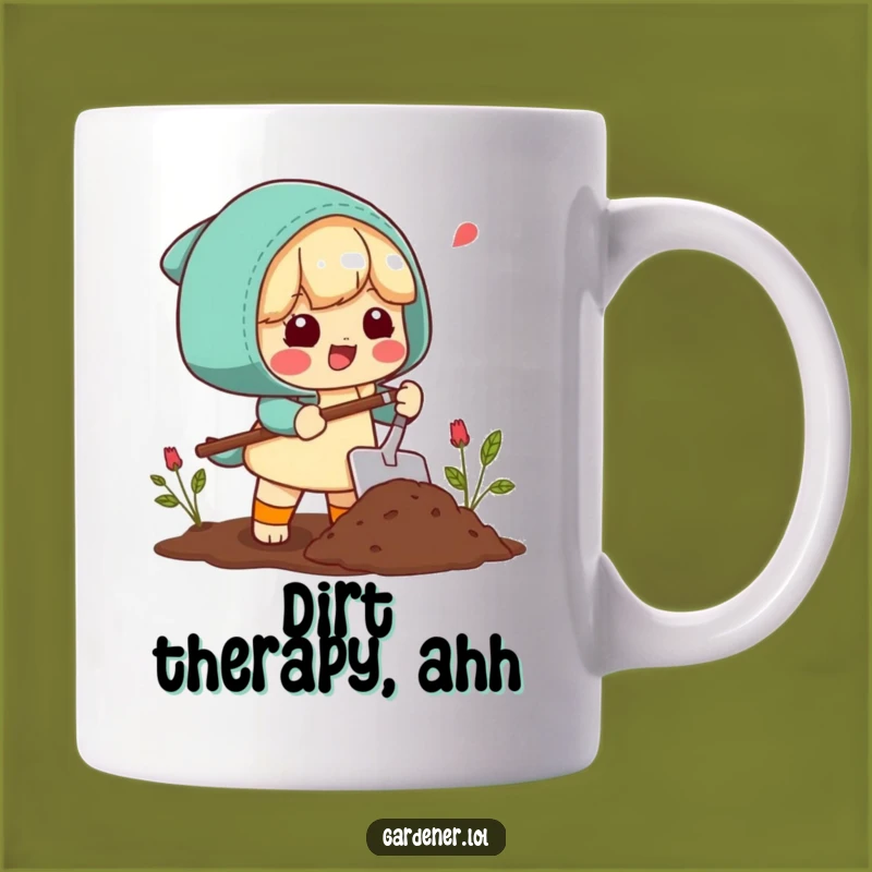 Funny Gardening Mug: Happy Gardener's Sigh & Soil Scoop - Perfect Gift