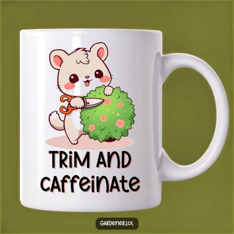 Funny Garden Pruner Mug: Cute Animal Shears Gift for Green Thumbs