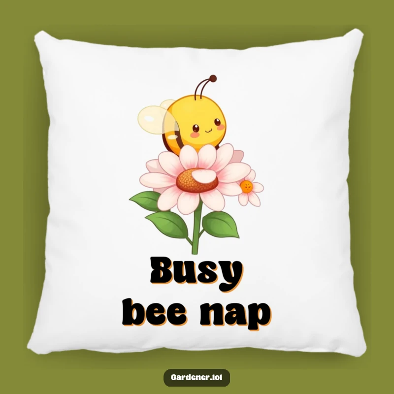 Funny Busy Bee Pillow - Cozy Character Flower Buzz Decor Cushion