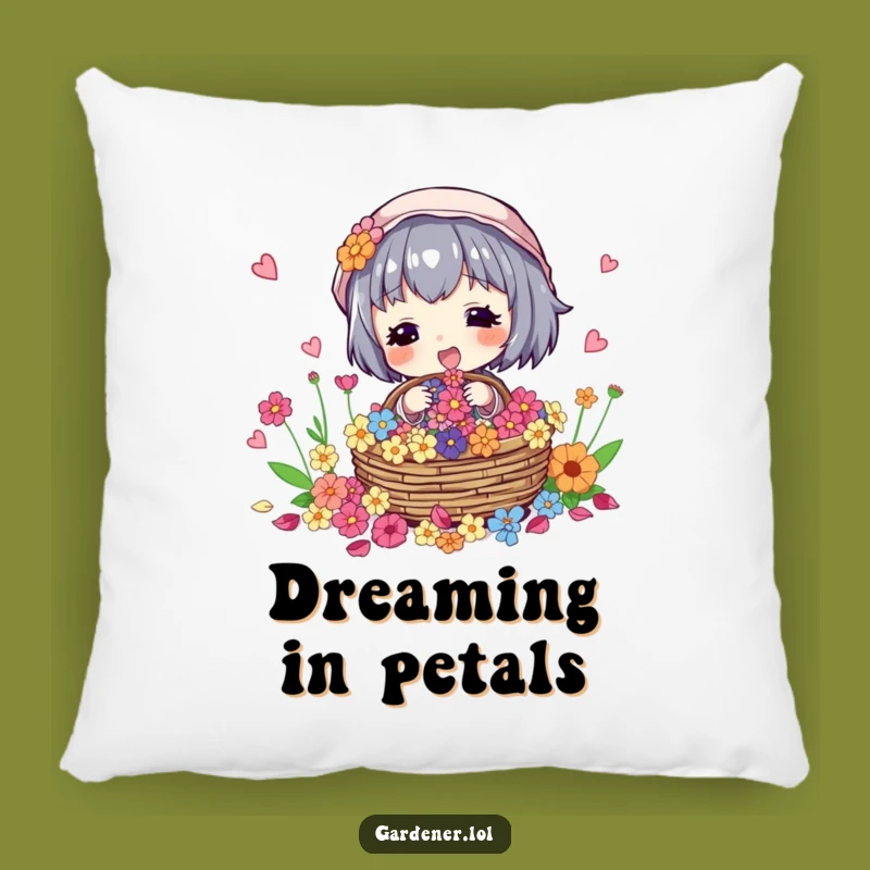 Funny Flower Collector Pillow: Cozy Comfort, Nature's Charm