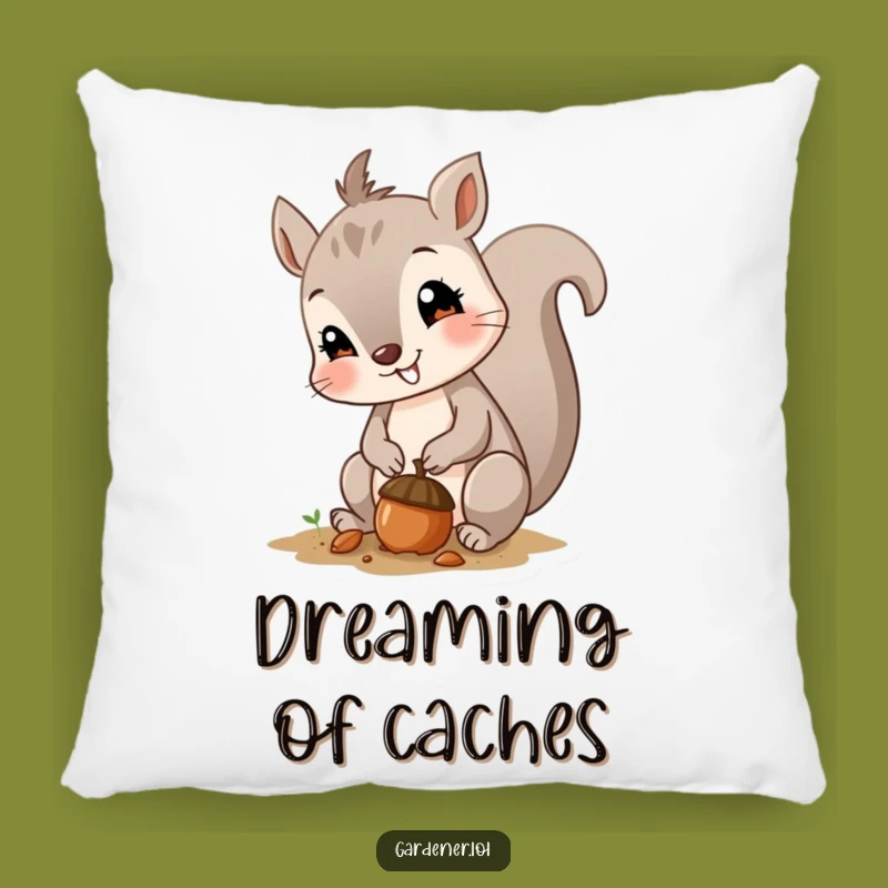 Funny Squirrel Acorn Pillow: Cute & Hilarious Decor for a Cozy Funny Gift!