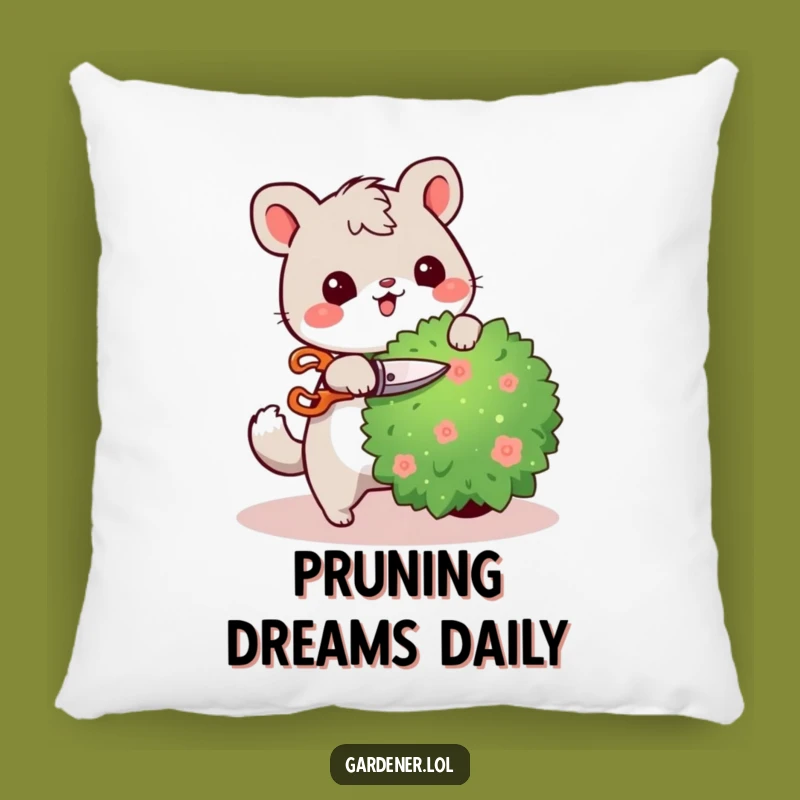 Funny Garden Comfort Pillow: Cute Animal Shears Cushion for Cozy Spaces