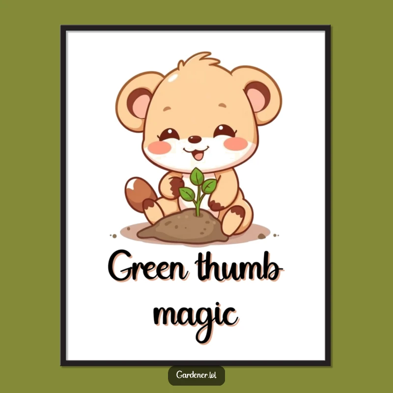 Funny Planting Animal Digital Art: Instant Garden Charm for Your Walls - Printable Funny Gift