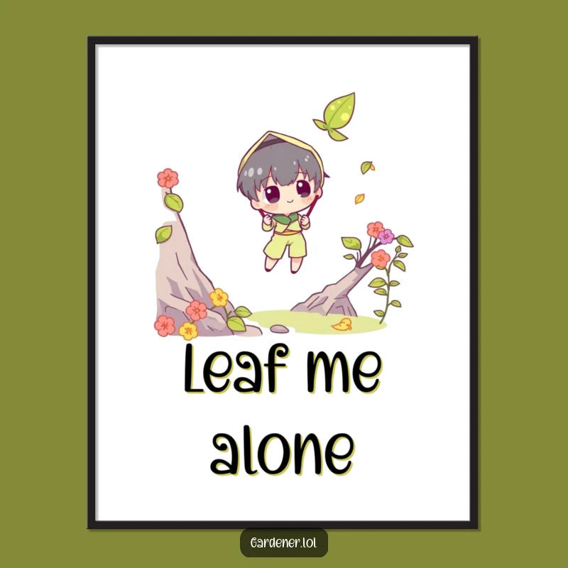 Funny Leaf Catching Digital Art - Character Autumn Download