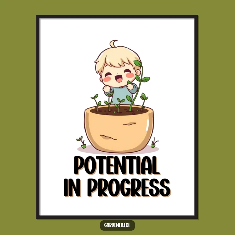 Funny Gardener Digital Art - Instant Hilarious Plant Decor