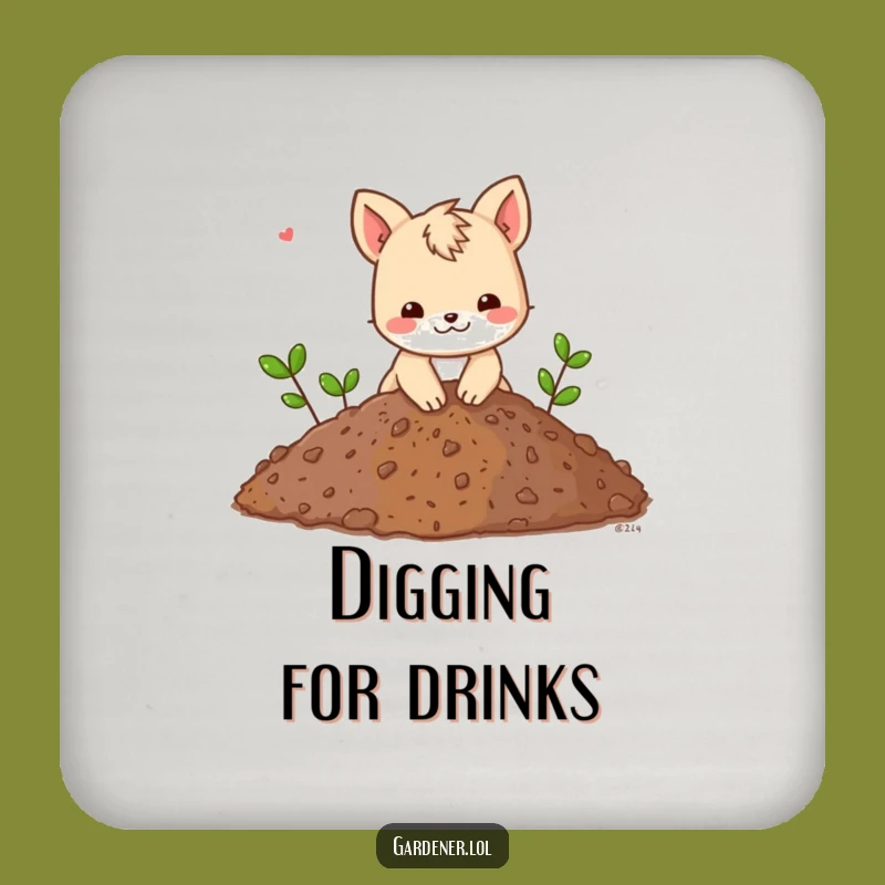 Funny Animal Digging Coaster: Protect Surfaces with Playful Grit, Great Gift