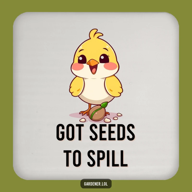 Funny Bird Planter Coaster: Hopeful Table Protection, Garden Decor