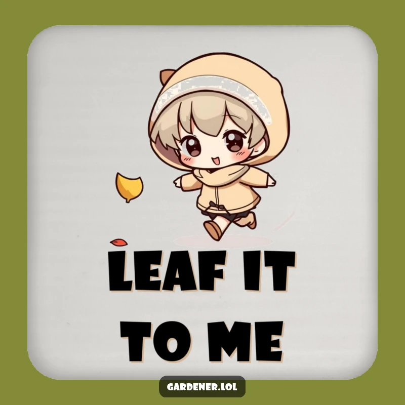 Funny Autumn Coasters: Protect Surfaces with This Hilarious Leaf Chaser Gift Set