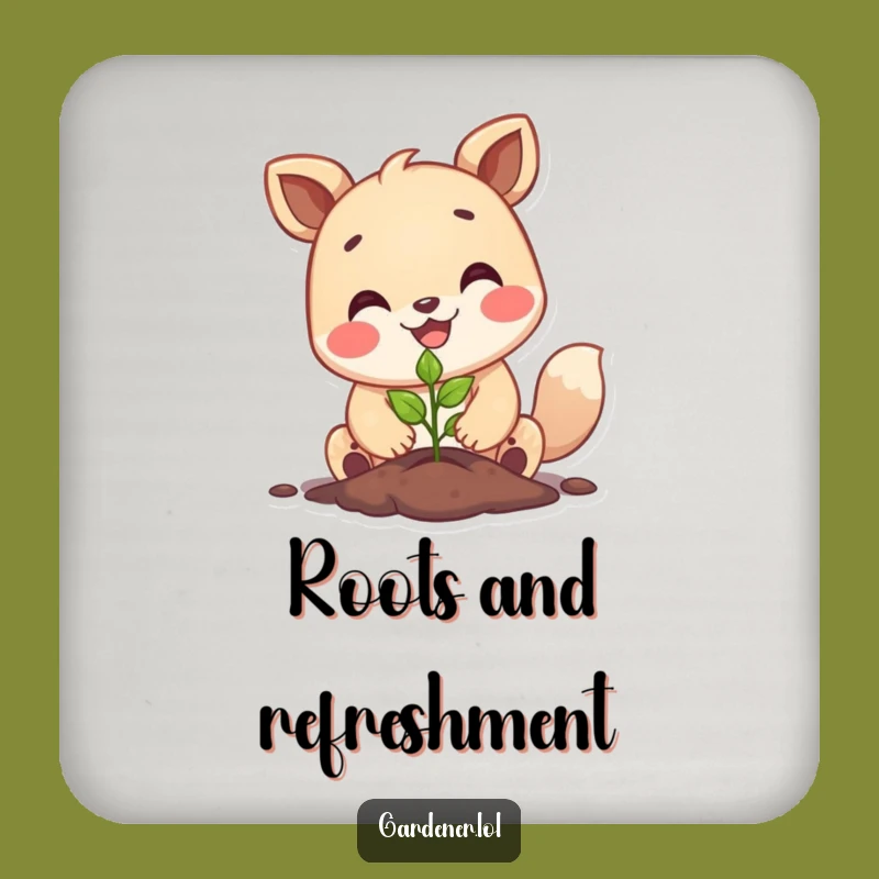 Funny Happy Animal Planting Coaster, Protect Surfaces With Charm