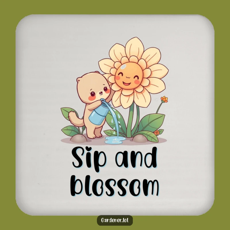 Funny Cute Animal Watering Flower Coaster, Protect Surfaces With Charm