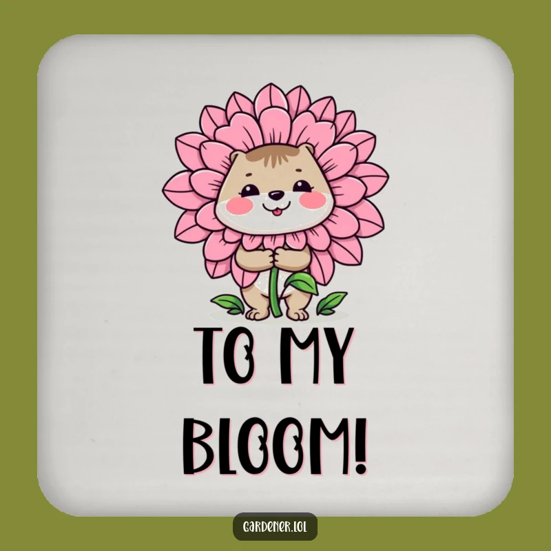 Funny Gardener Flower Coaster: Cheerful Bloom Drink Protector, Gift