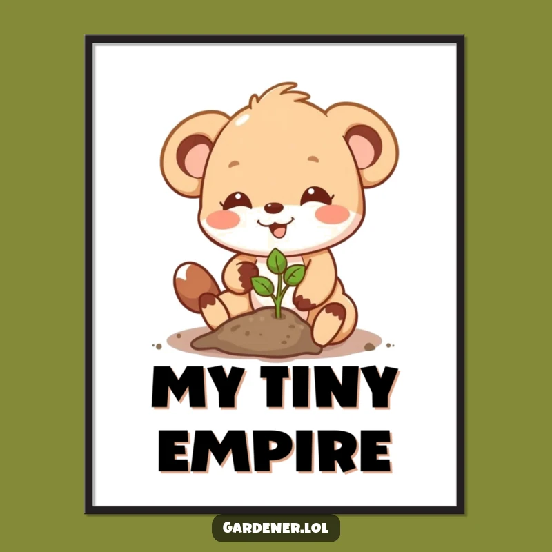 Funny Planting Animal Poster: Bring Nature Indoors - Charming Funny Gift Art