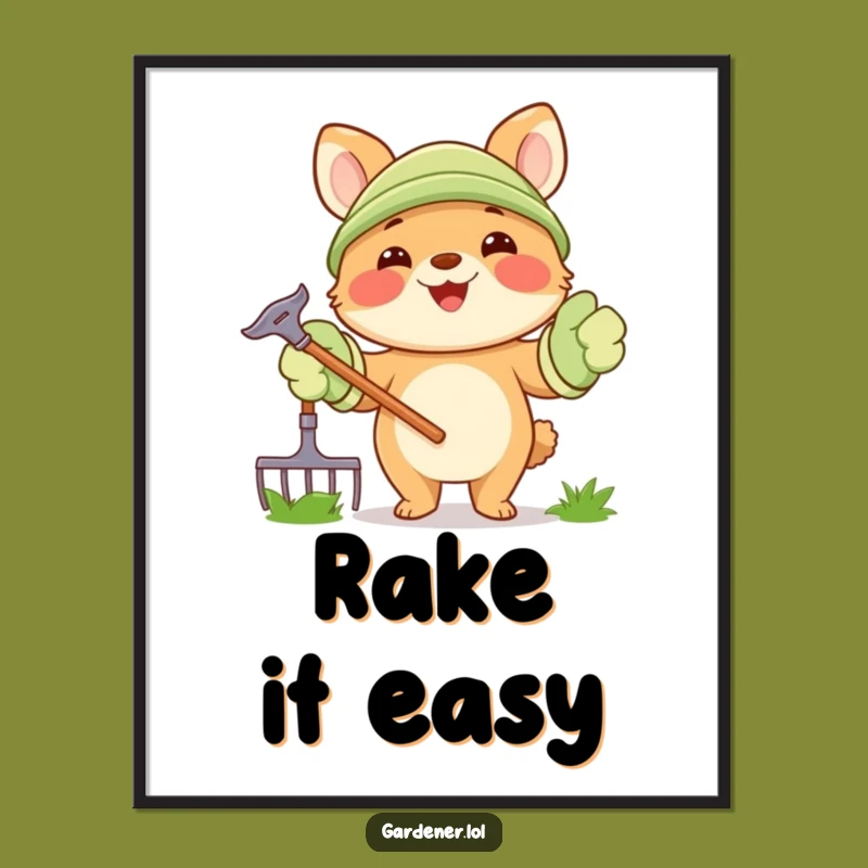 Funny Gardening Animal Poster: Add Rustic Smiles to Your Walls - Charming Funny Gift Art