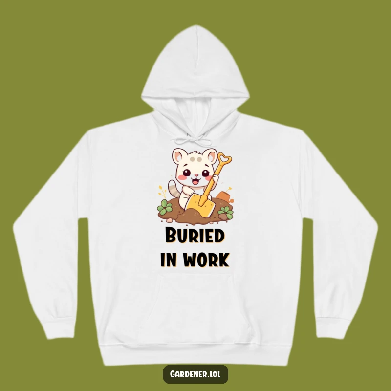 Cozy Funny Digging Animal Hoodie: Warm & Humorous Gardener's Apparel