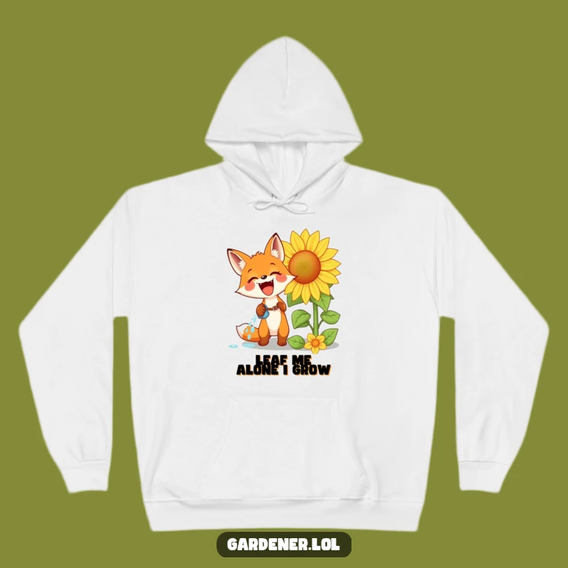 Cozy Funny Fox Sunflower Hoodie: Warm and Hilarious Gardener's Cozy Funny Gift!