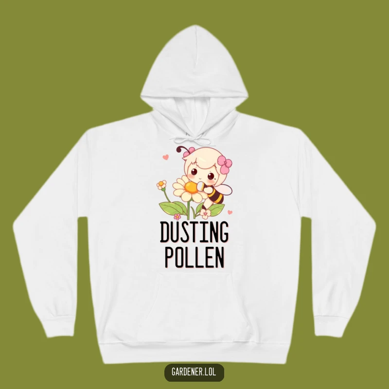 Funny Pollinator Hoodie: Playful Character, Cozy Nature Art Funny Gift