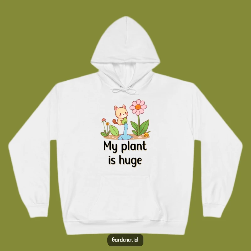 Funny Animal Watering Hoodie: Cozy Up with Blooming Humor, a Great Gift