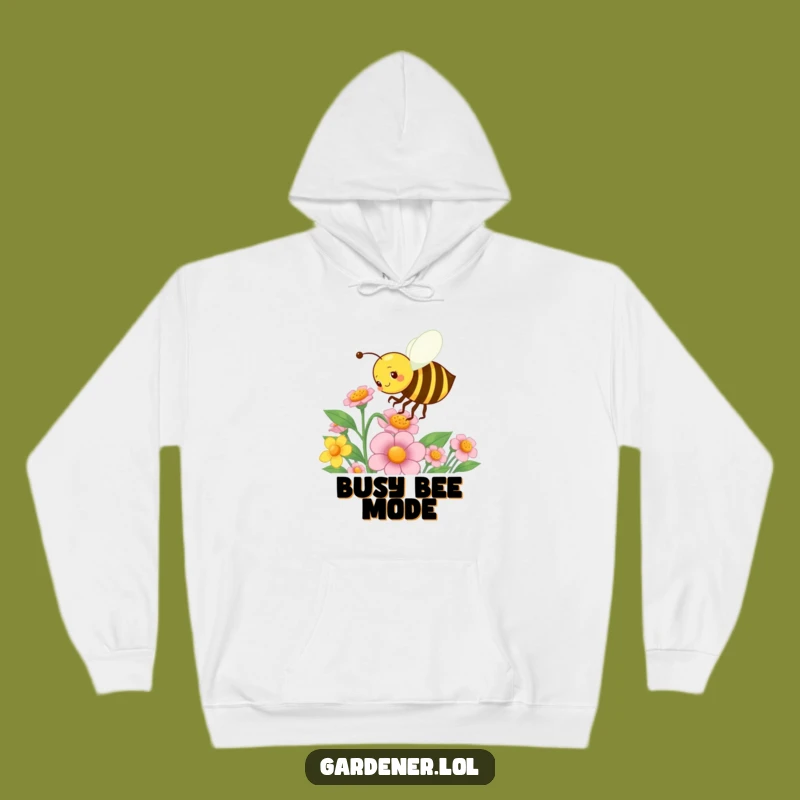Funny Bee Gardener Hoodie: Cozy Energetic Pollination Sweatshirt