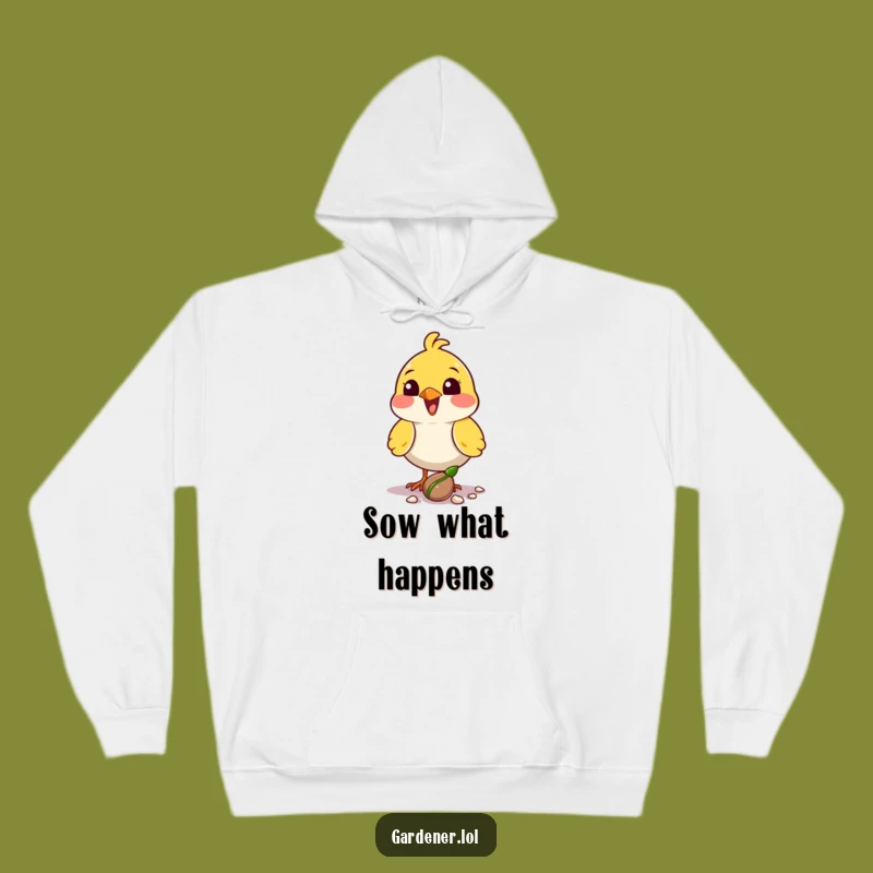Funny Bird Planter Hoodie: Cozy Growth, Warm Wishes, Comfort