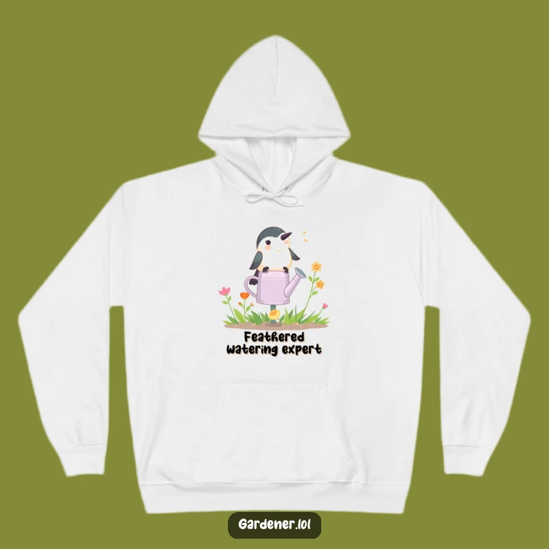 Funny Chickadee Gardener Hoodie: Cozy Chirping Bird Design, Warm Funny Gift