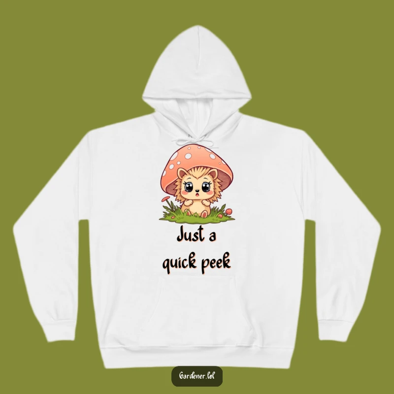 Funny Hedgehog Hoodie: Cozy Surprise, Warm Woodland Graphic