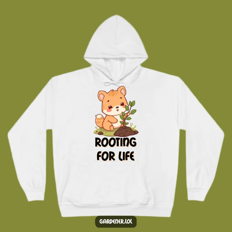 Funny Planting Sapling Hoodie: Cozy Cute Animal Love for Nature, A Warm Funny Gift