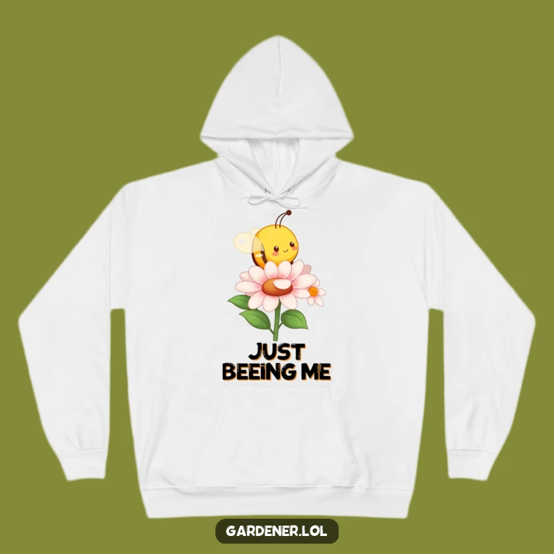 Funny Busy Bee Buzz Hoodie - Cozy Character Flower Admirer Apparel