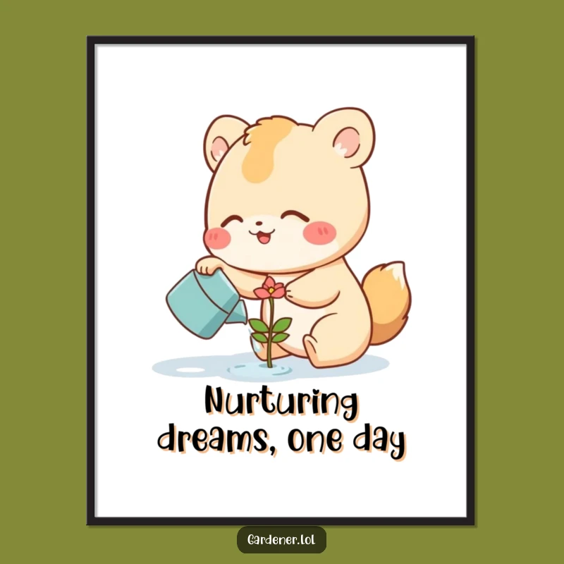 Free Printable Garden Friend Wall Art - Whimsical DIY Downloadable Poster for Nature Lovers