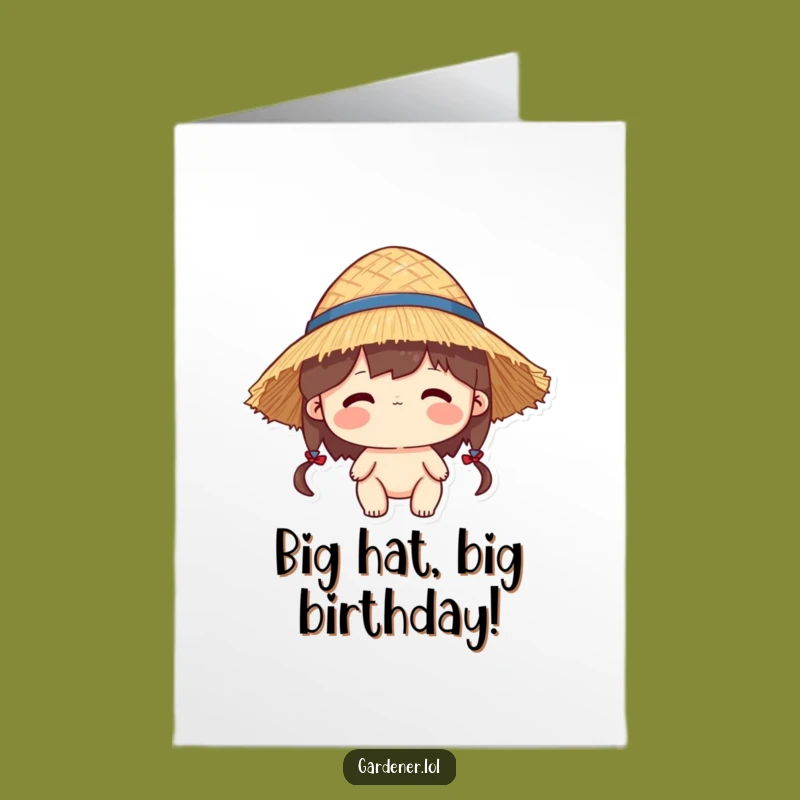 Free Printable Birthday Card: Hat's Too Big Bash Fun - Downloadable